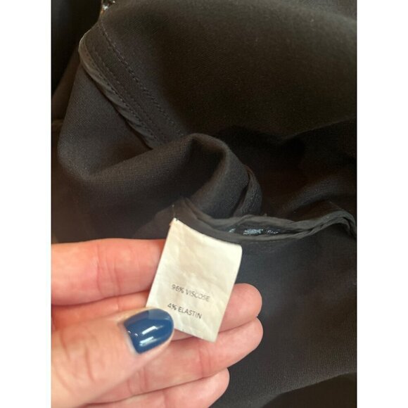 Yigal Azrouël Bonded Jersey Midi Skirt Black Womens SIze 0 - Picture 9 of 10